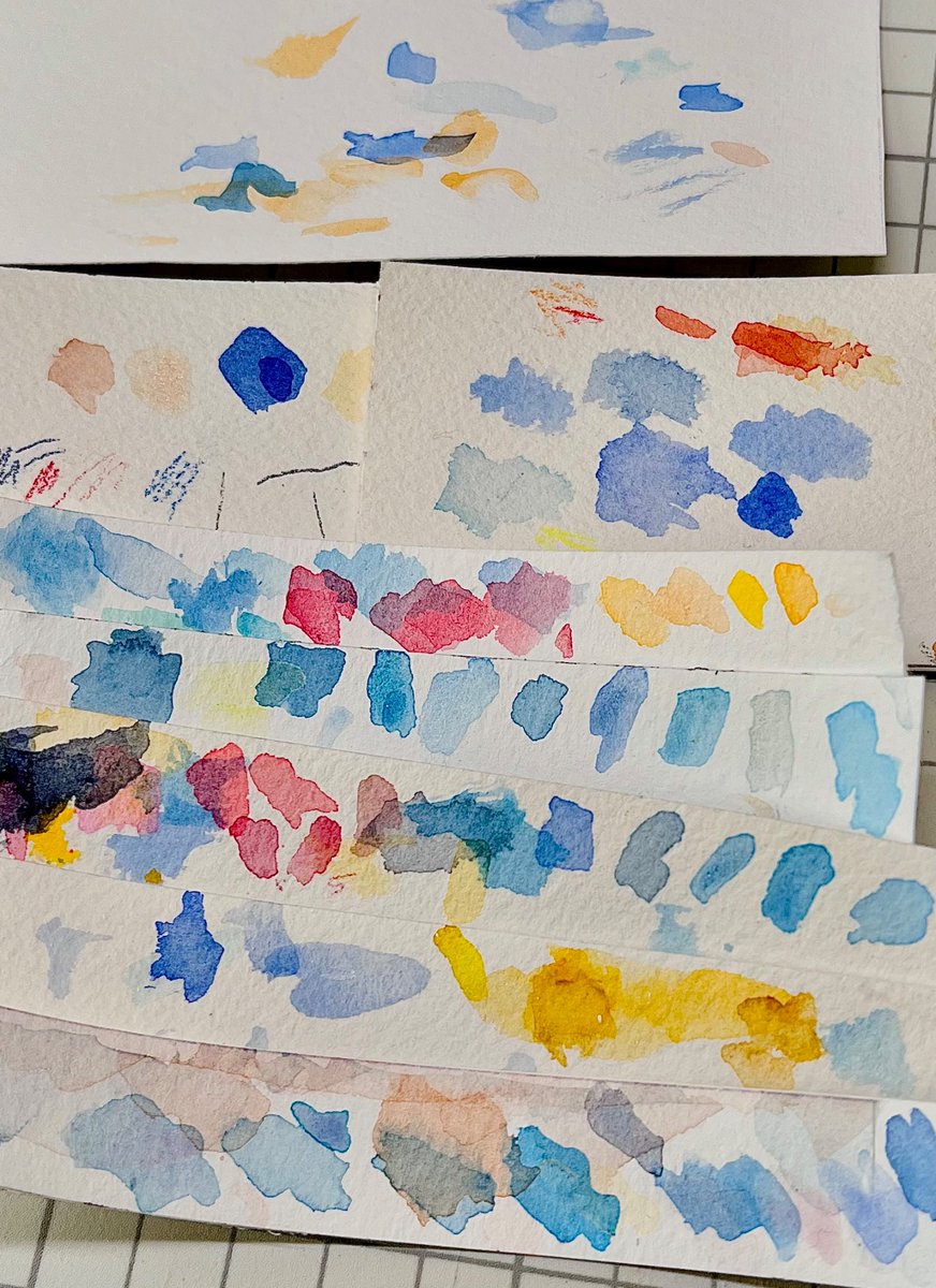 原画描く時の、こういう端っこの試し塗りも愛おしい…