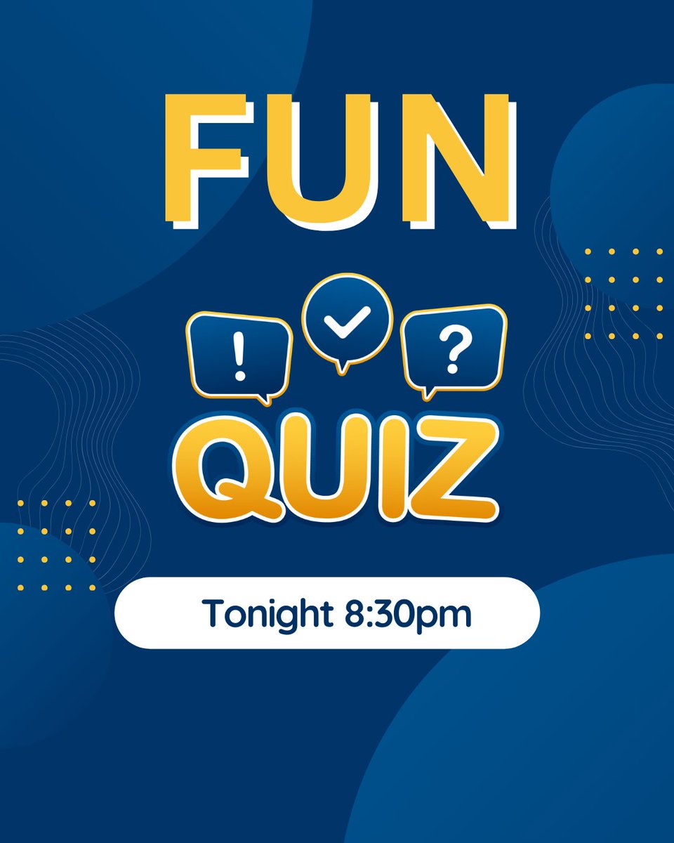 Why not pop down tonight for our fun quiz? 📝✏️❓❓