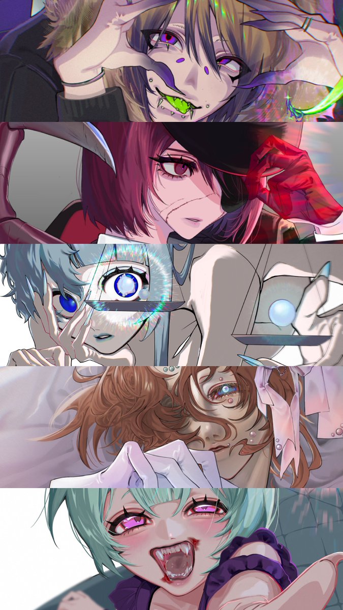 4_kdl's tweet photo. 今回の展示作品の目元たち
※タップ推奨 https://t.co/RWG6WQrjIV