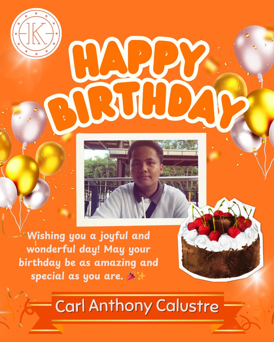 KalinawLLC's tweet image. Happy Birthday, Carl Anthony Calustre!

Here’s to a new chapter filled with purpose, growth, and unforgettable moments. You truly deserve all the wonderful things life has to offer. Enjoy your special day, Carl! 🎂
#happybirthday #KalinawVirtual #CelebrateLife