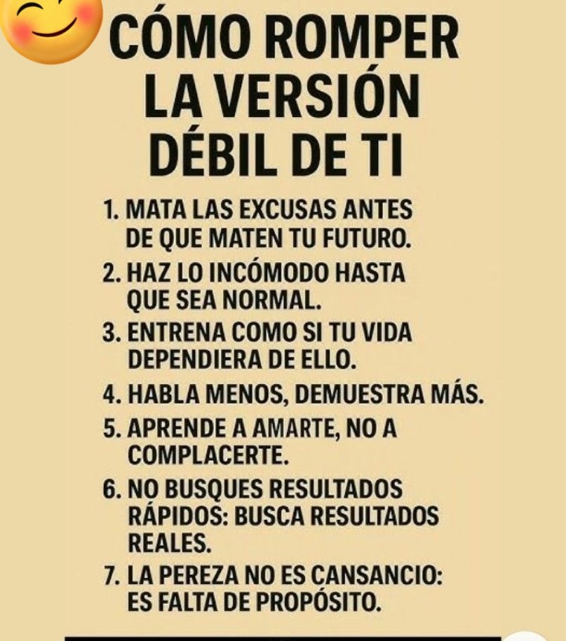 ¿ Cómo romper la versión debil de ti ?
#FelizMiércoles 
#BuenosDías 
#frasedeldía 
#BuenosDías
