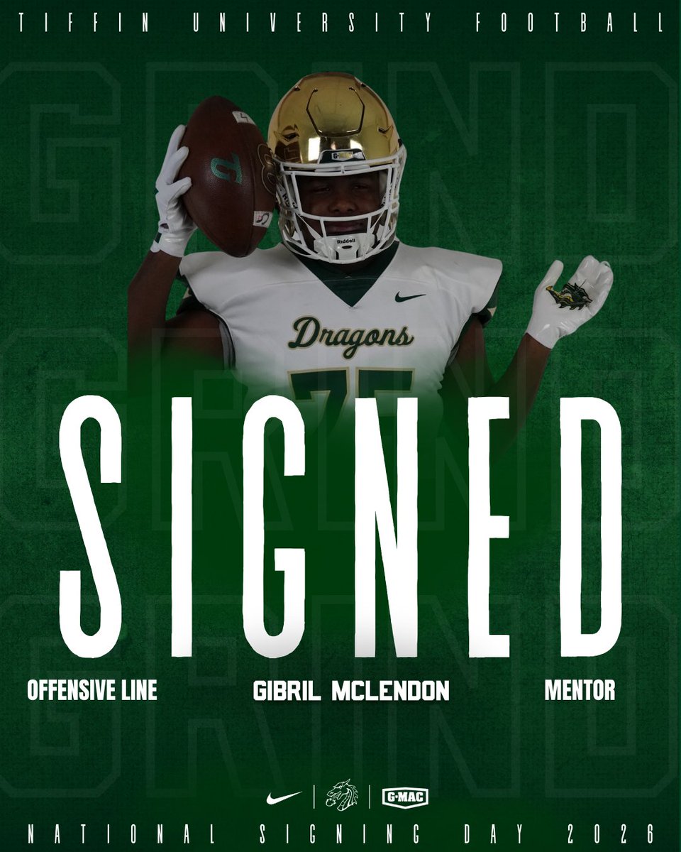TUDragonFB's tweet photo. Built for the #GRIND 🐉. Welcome, Gibril McLendon!

⭐️Offensive Line
🏫Mentor HS (OH)
📱@mclendon_gibril

@TUDragonFB https://t.co/eKrRwblLSP