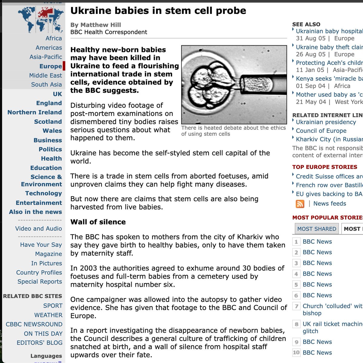 Ukraine has been abusing, murdering and trafficking their own people for decades. 
There was a time when the media used to report on it.