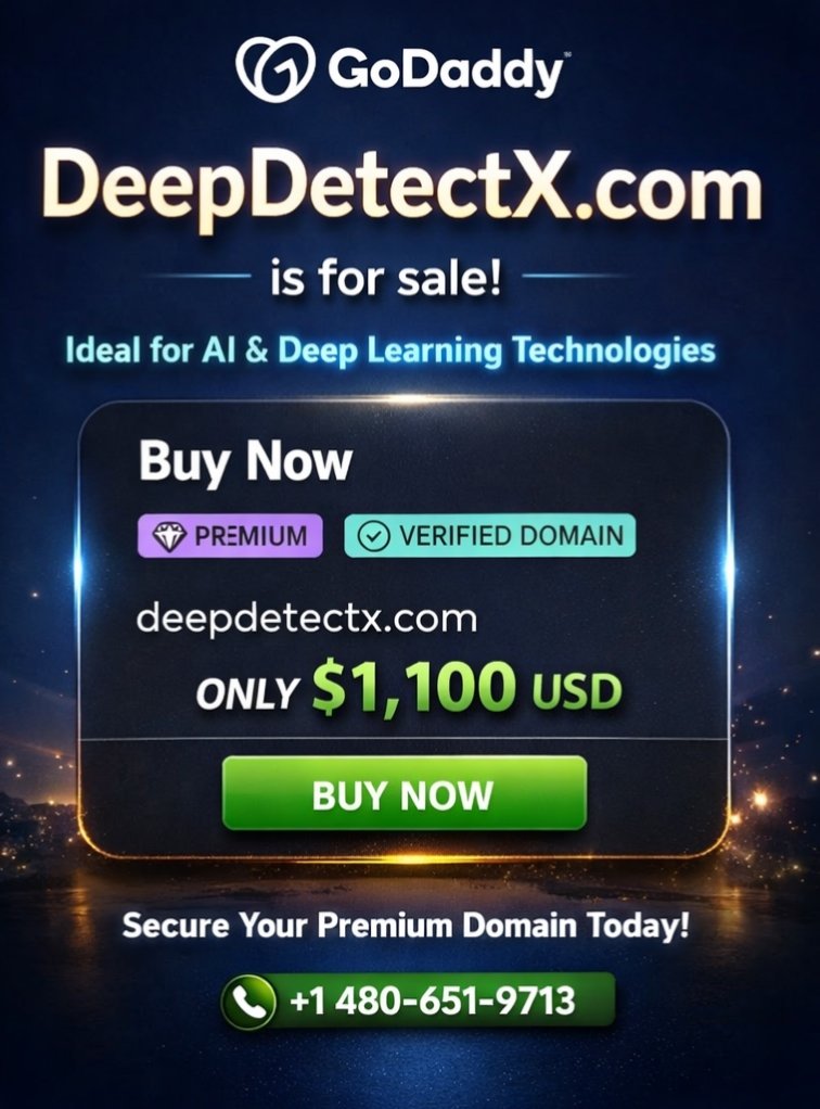 DomainHubX's tweet image. Every AI security breakthrough starts with the right name.
DeepDetectX.com is available — perfect for deepfake detection, AI fraud prevention, and trust platforms.
Listed on GoDaddy for a secure transfer.
#AI #CyberSecurity #DeepFake #DomainForSale