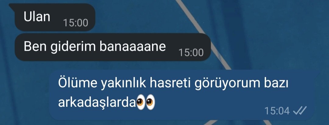 Bensiz yemeğe gidecekmiş