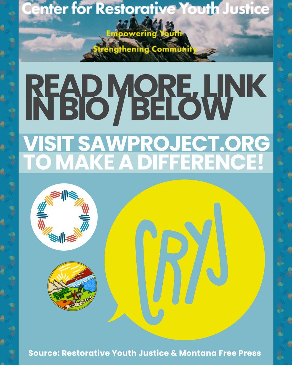 CRYJ is showing what happens when guidance over grievances are prioritized. They are choosing to empower young people to learn, grow, and remain vital parts of their community.

🔗 Read more: buff.ly/4psPjg1 

#SAWProject #CompassionateJustice