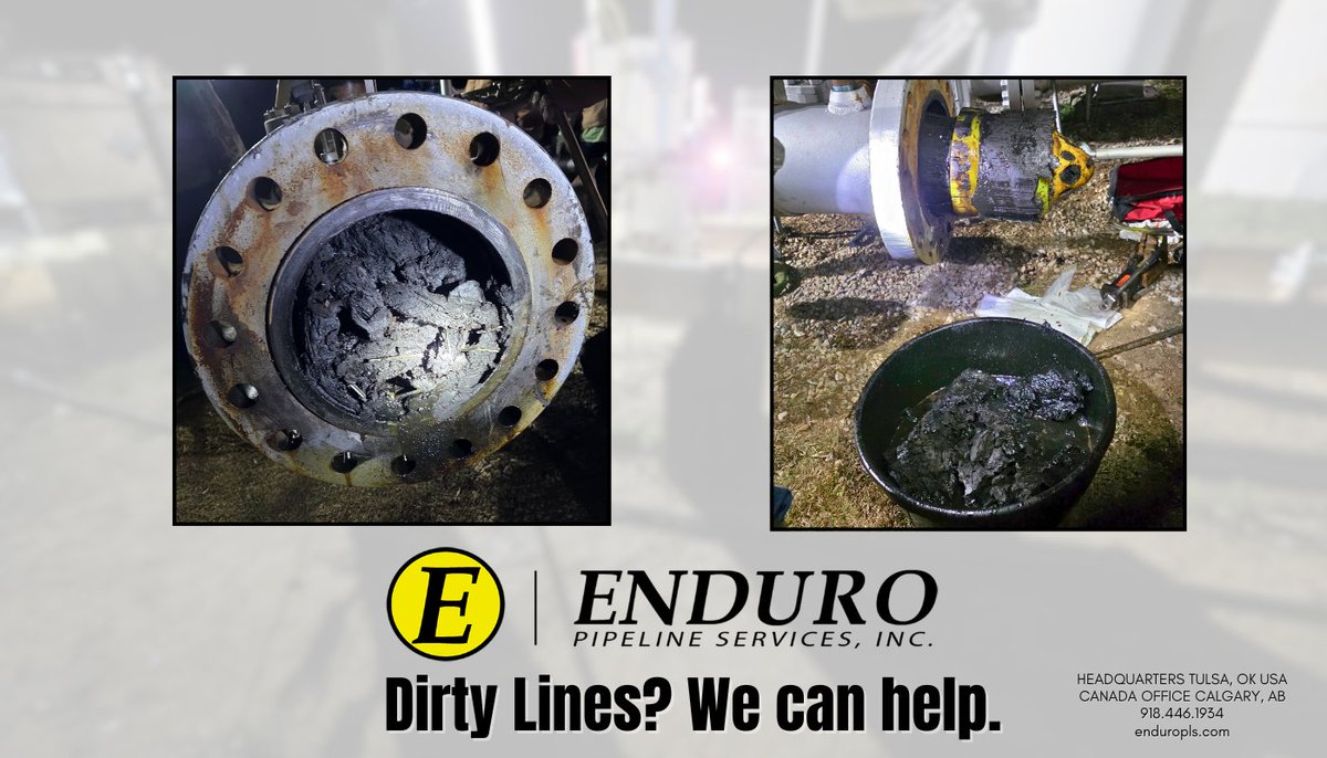 Routine pipeline cleaning is key! 💧 It boosts flow efficiency, reduces risks, and extends asset life. Our team builds partnerships for smart choices. Dirty lines don’t have to stay dirty! 🔗 enduropls.com 📞 800-752-1628