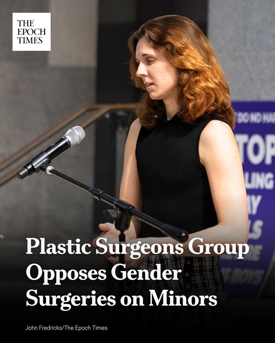 🚨 𝐏𝐥𝐚𝐬𝐭𝐢𝐜 𝐒𝐮𝐫𝐠𝐞𝐨𝐧𝐬 𝐆𝐫𝐨𝐮𝐩 𝐎𝐩𝐩𝐨𝐬𝐞𝐬 𝐆𝐞𝐧𝐝𝐞𝐫 𝐒𝐮𝐫𝐠𝐞𝐫𝐢𝐞𝐬 𝐨𝐧 𝐌𝐢𝐧𝐨𝐫𝐬

The available evidence requires ‘a precautionary approach,’ the American Society of Plastic Surgeons said. 

Link in thread.