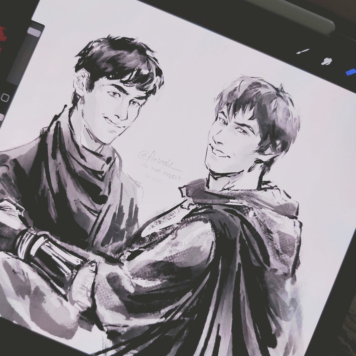arinav_art's tweet photo. #Merlin #ArthurPendragon #fanart #merthur 🪄🗡️ https://t.co/dO0eEq2UIv