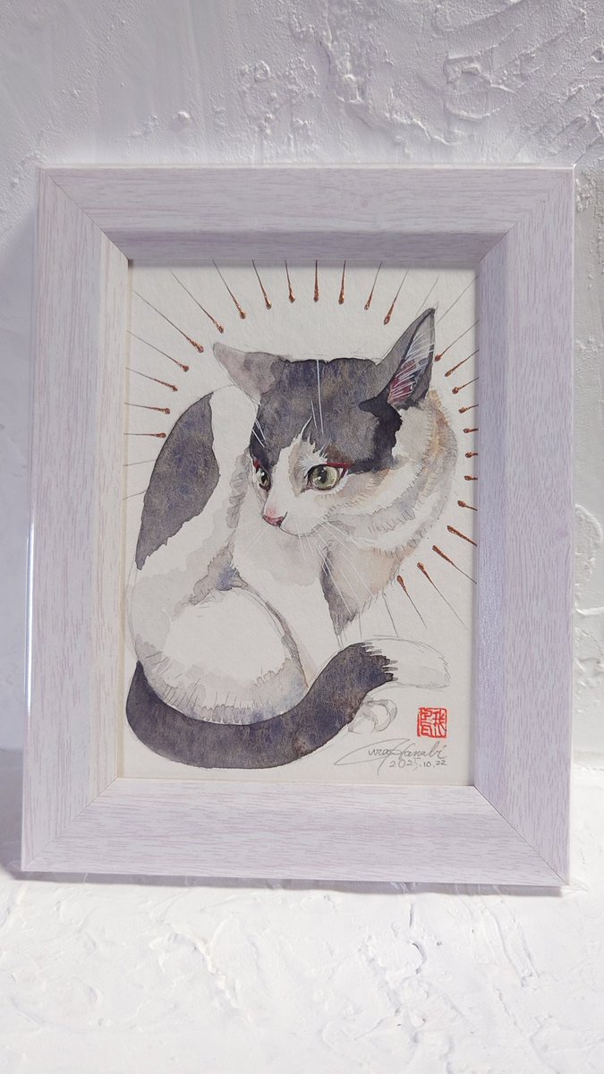 「にゃんこたちの絵もいっぱい出します。りこさんのキラキラと、沢山の動物たちに癒され」|裏花火のイラスト