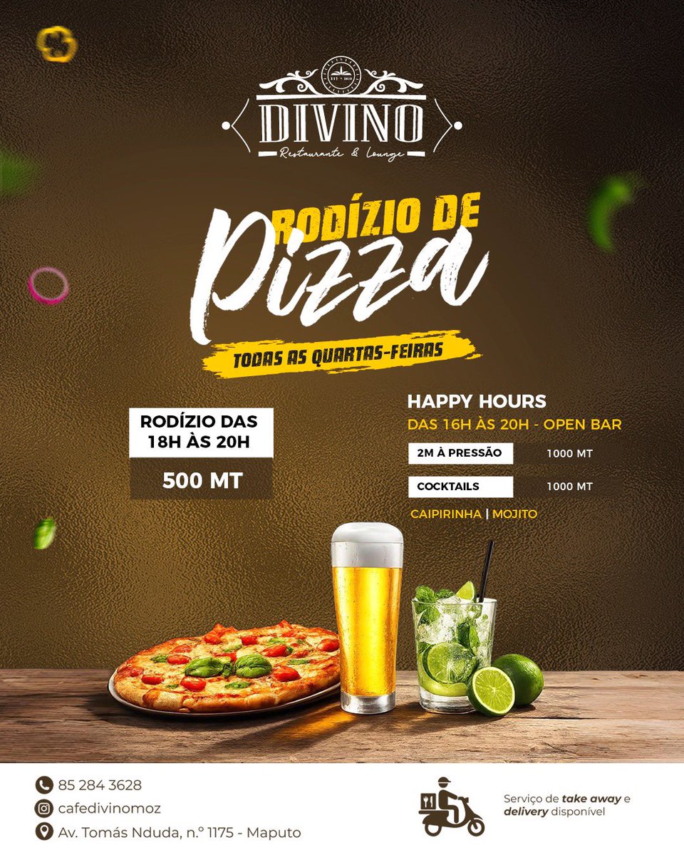 __ealopes's tweet photo. Hoje tem Rodízio de Pizzas &amp; OPEN BAR de Cocktails. 🍕🍹 

NB: Happy Hour 2M sujeito a disponibilidade de stock! https://t.co/1eY4NJE0x1