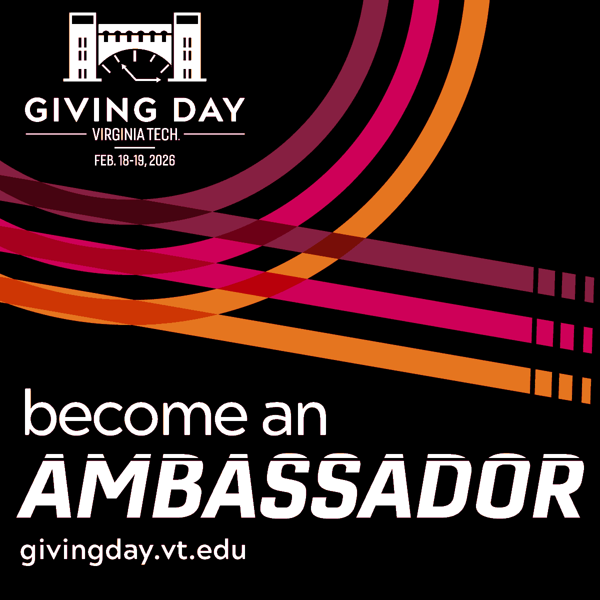 virginia_tech's tweet image. The secret behind Giving Day’s success? Hokies like you. 🫵🧡 

Step up and be a leader by become a #VTGivingDay ambassador today to unlock exclusive gear! 

🔗: give.vt.edu/vtgivingday2026