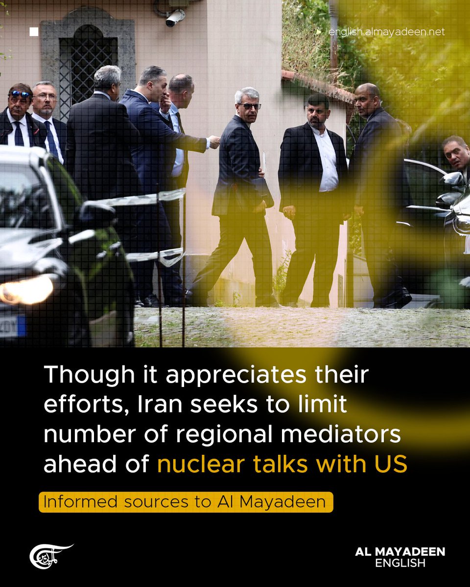 MayadeenEnglish's tweet photo. Iran has expressed its appreciation for the efforts of regional mediators; however, it is seeking to reduce the number of countries involved in the nuclear talks with the US, informed sources told #AlMayadeen.

According to the sources, the decision is aimed at streamlining the talks and keeping them focused and effective, as indirect talks between #Iran and the #US on the Iranian nuclear program are set to take place on Friday, February 6, in Muscat, #Oman.

The developments also come as Iran, #China, and #Russia will conduct joint military exercises, with the participation of the Iranian army and the Islamic Revolution Guard Corps.