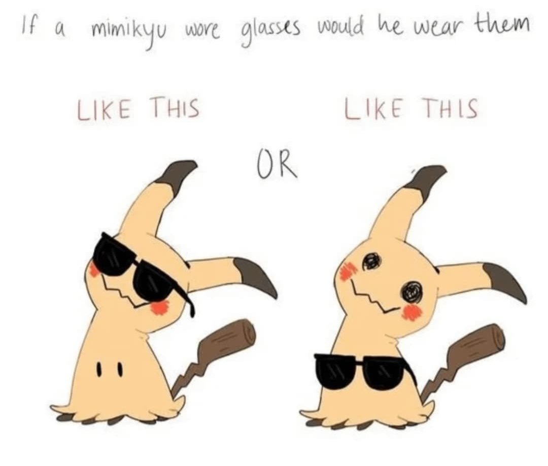 How would Mimikyu wear glasses?😎👇