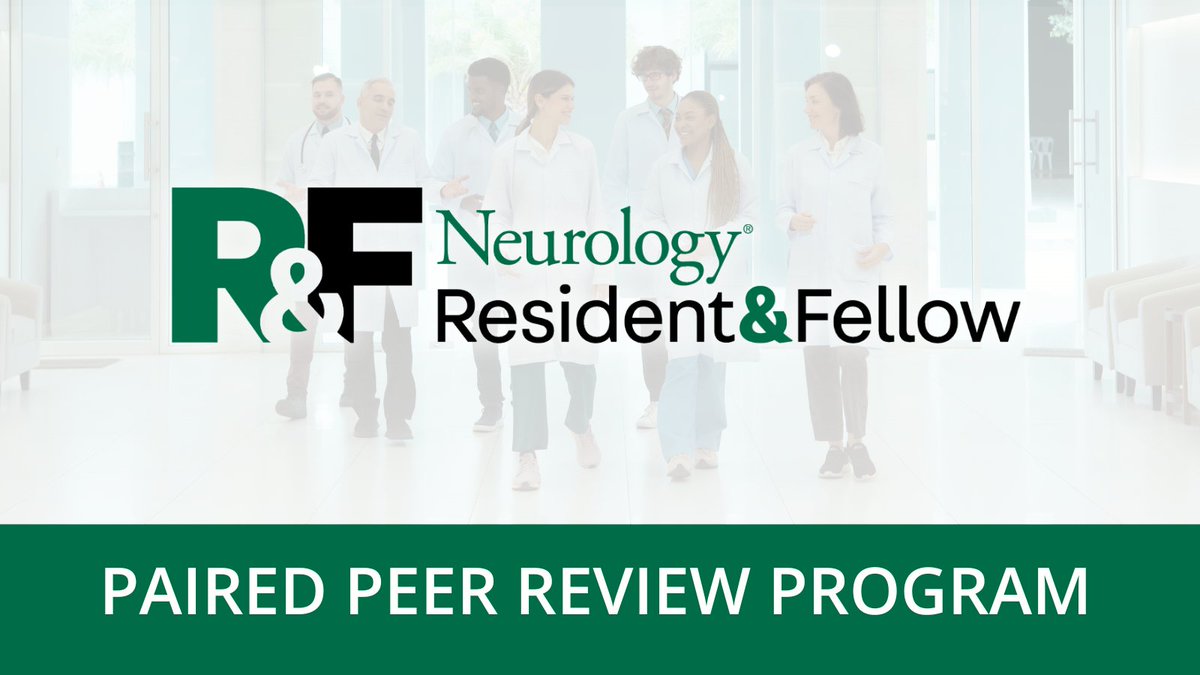 GreenJournal's tweet photo. Want to learn to peer review? Like peer review and want to teach it? Applications open for mentors and mentees for the Neurology Resident &amp; Fellow Section Paired Peer Review Program. Review two case report articles over 6 months—learn more: https://t.co/zOJDpcLKVy 

#NeurologyRF https://t.co/k6pqUtw5Ek