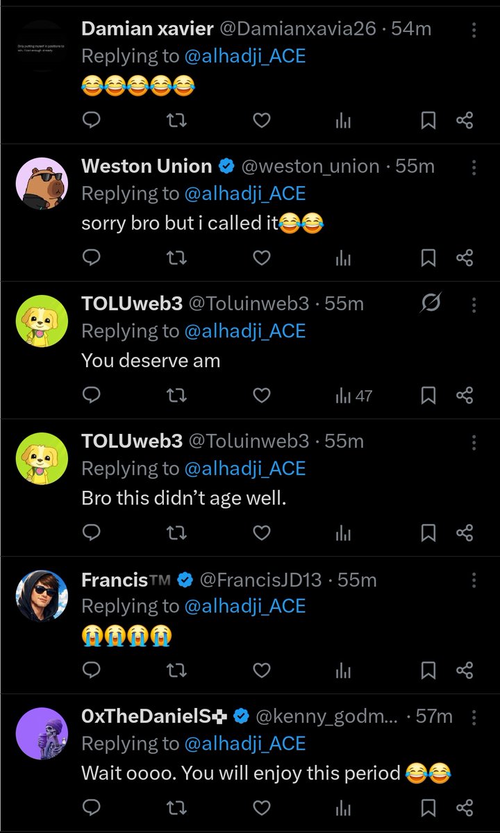 Wo, all these insults no necessary jor...

Let's move on guys...

Opportunities are abound...

Open your mind and see!

There is <a href="/EspressoSys/">Espresso ☕️</a> and <a href="/idOS_network/">idOS</a> and even <a href="/0xMiden/">Miden</a>

Let's cook 🍳
More monies on the way 🚀