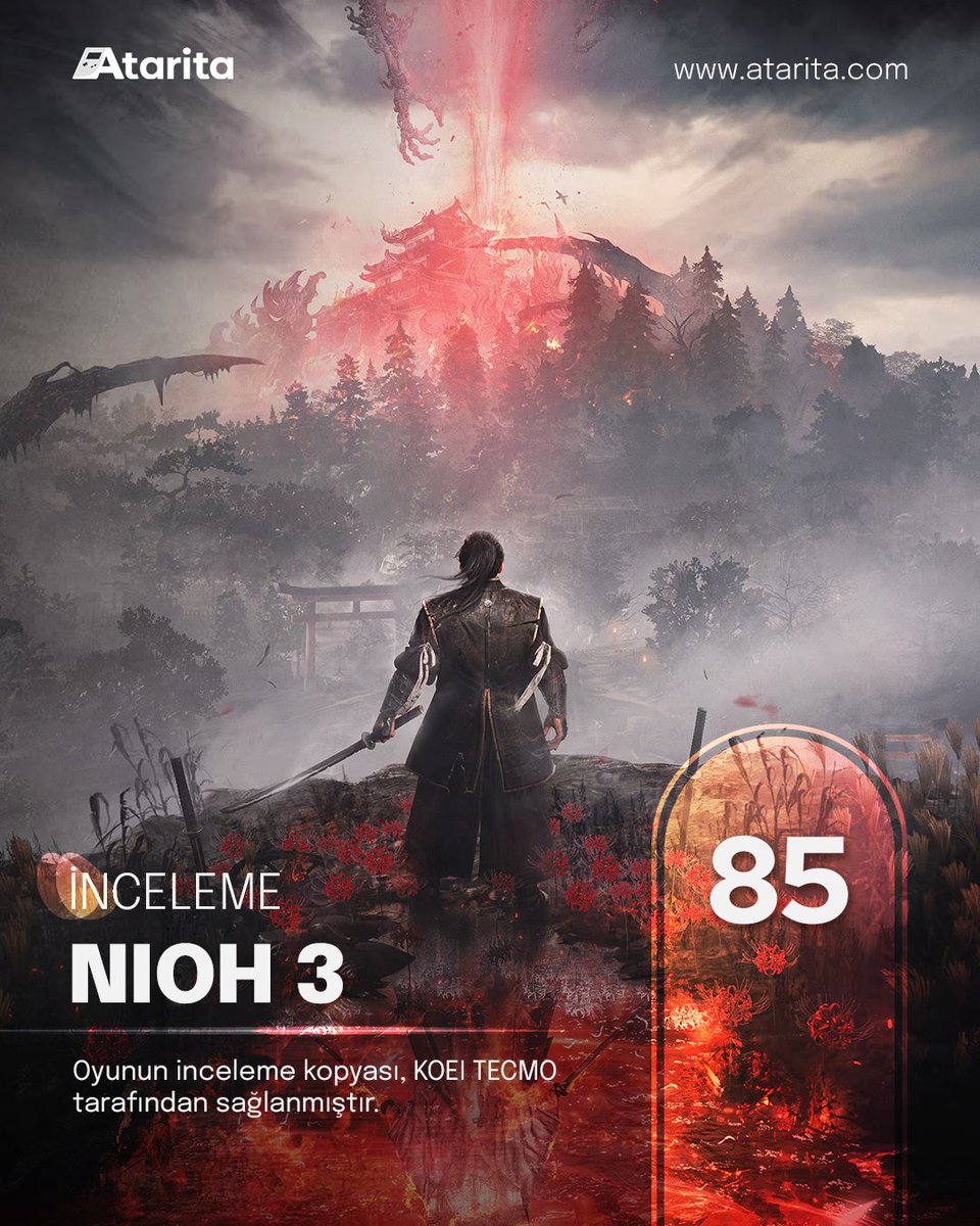 ''Nioh 3, uzun uzun anlatılmayı hak eden aşırı dolu bir oyun. Özellikle dövüş sistemi kısmında Team Ninja’nın senelerdir bu kadar tatmin edebilmesi mutlu ediyor. Yine de görsellik ve hikâye bakımından eksik kaldığı noktalar yok değil.'' ✍️

İncelememiz: atarita.com/nioh-3-incelem…