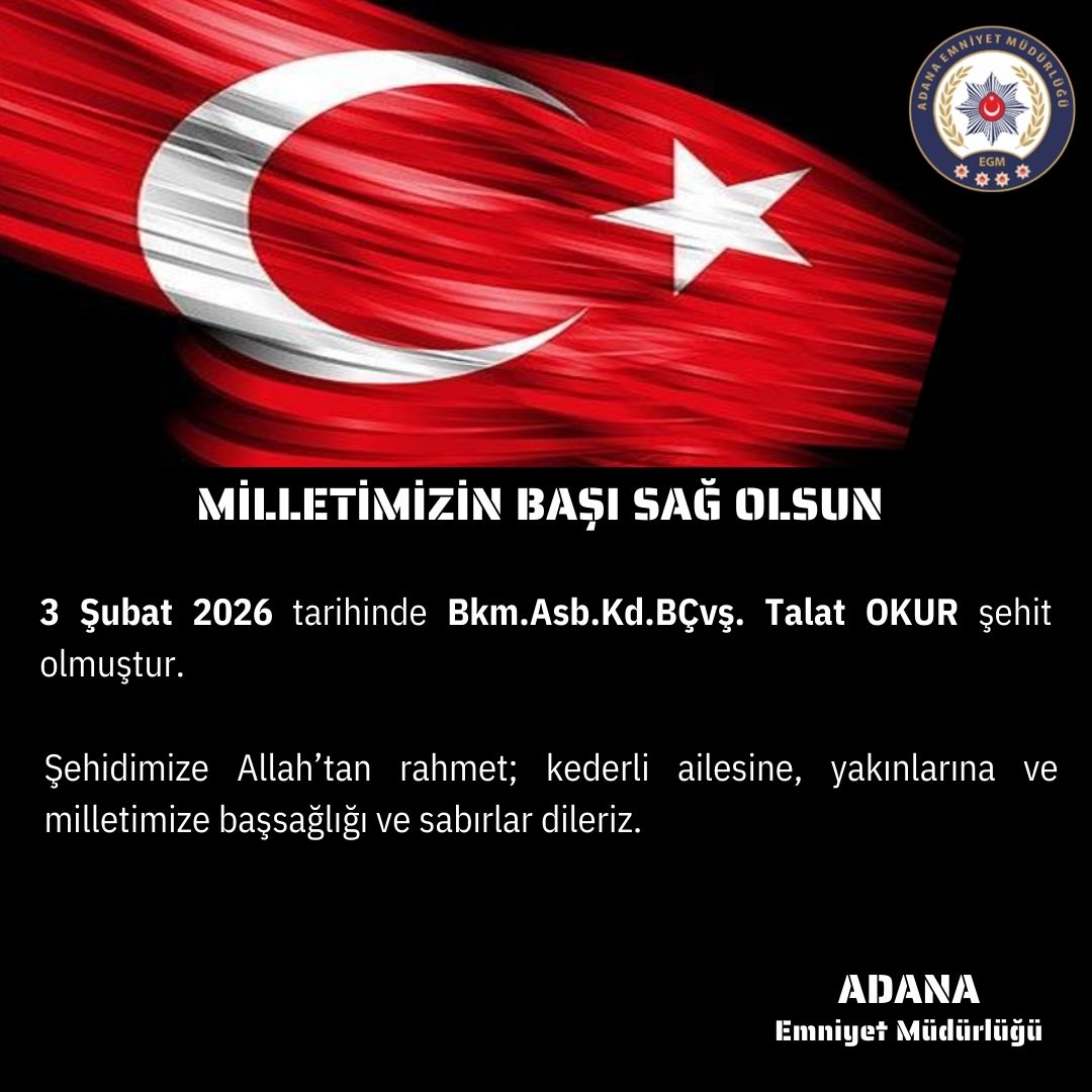 AdanaEmniyeti's tweet photo. Milletimizin başı sağ olsun 🇹🇷 https://t.co/HDrfI8tMmz