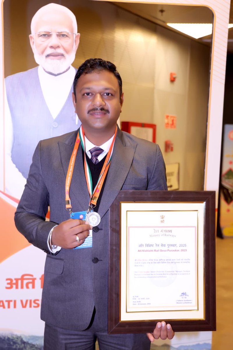 A moment of immense pride to share that Shri Omar Abdullah, Hon’ble Chief Minister, J&amp;K, has appreciated the dedicated and commendable service of Shri Uchit Singhal, IRTS (2014), Senior Divisional Commercial Manager, Jammu Division.

Shri Uchit Singhal has rendered outstanding