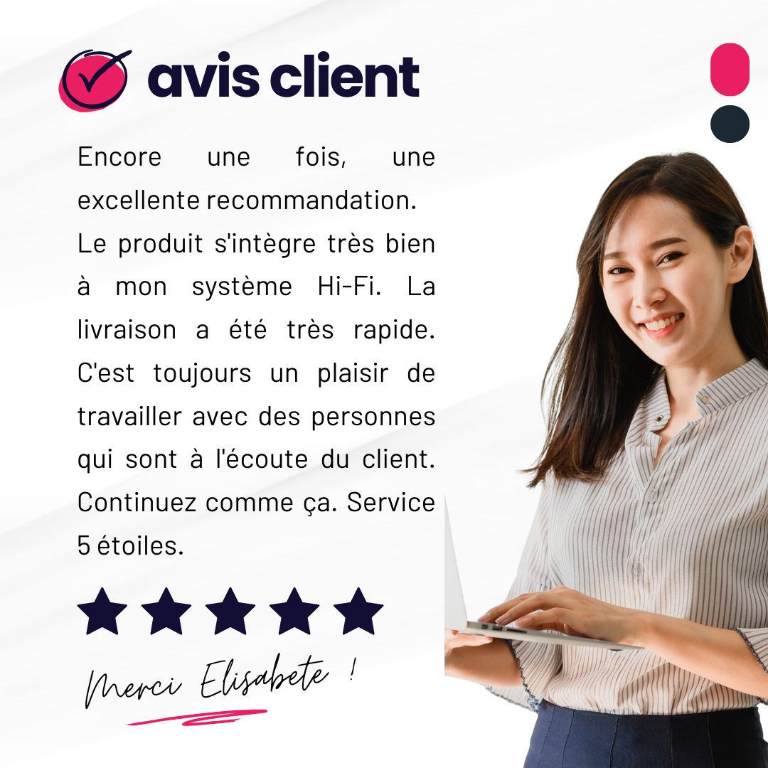 Merci pour votre confiance 🙌

Et si vous aussi, vous cherchez la pièce qui fera chanter votre installation, nos équipes sont là pour vous guider !

#AvisClient #HiFi #HomeCinema #EasyLounge