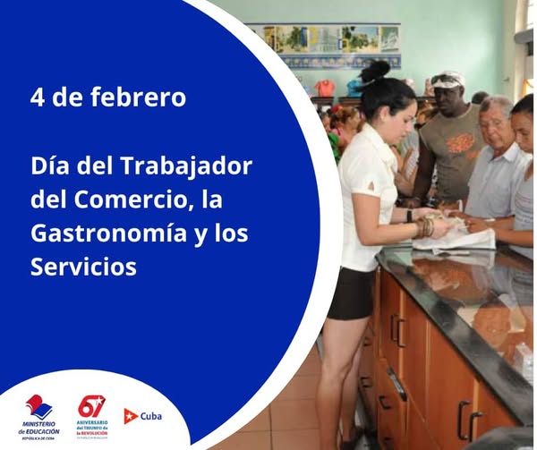 Desde #CubaMined la felicitación y el reconocimiento en este día, para todos los  trabajadores del comercio, la gastronomía y los servicios en nuestro  país.