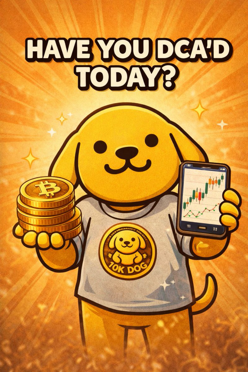 GM! The chart is moving, but the strategy stays the same. 📉📈

Consistency is the name of the game. Have you DCA'd into your future today? 🐾💎

#10Kdog #DCA