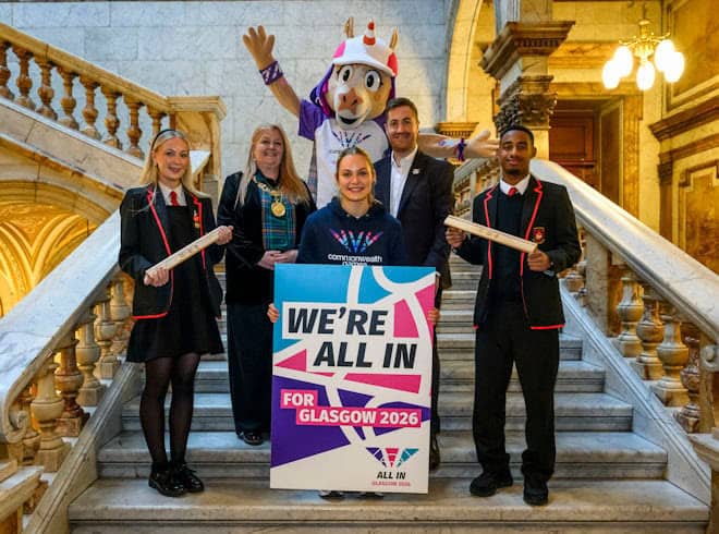 SportsInsightUK's tweet image. Glasgow schools and nurseries have gone ‘All In’ for the Glasgow 2026 Commonwealth is.gd/v9Kw3s #GlasgowSchools #SchoolEngagement #EducationalInitiative #BespokeDesign #CommonwealthGamesInspiration #KingsBatonRelay #SymbolicRelay #SchoolsBaton #GiftedEducation