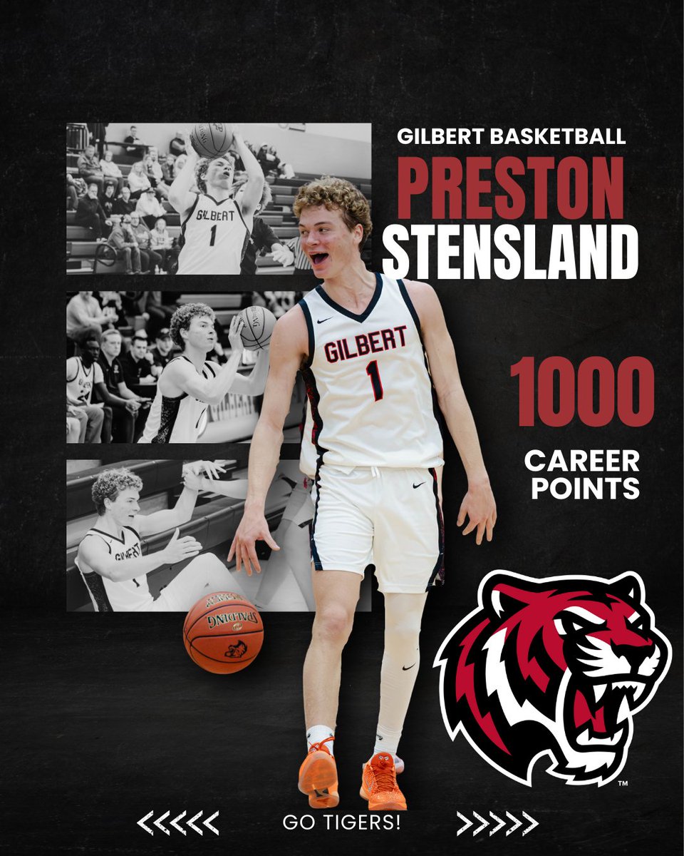 GHSTIGERS_AD's tweet photo. Congratulations to senior Preston Stensland on eclipsing 1,000 career points. Stensland accomplished the feat with 11 points on Tuesday against Ballard and now sits at 1,001 career points.

Way to go, Preston! We are so proud of you! https://t.co/2J7O6CPT5D