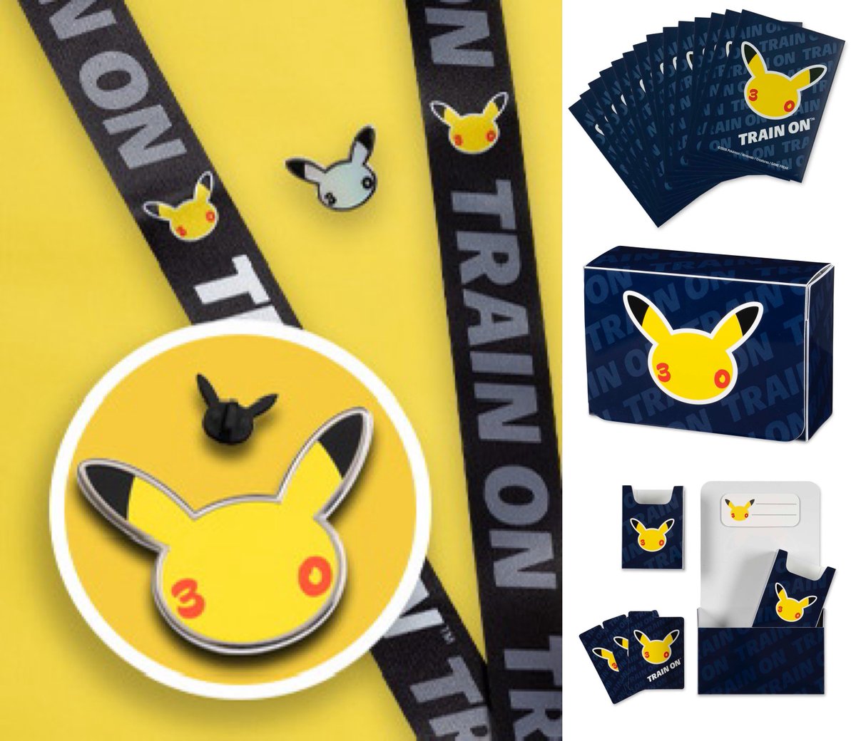 海外ポケセンのポケモン30周年ロゴ付きグッズやサプライの情報が続々と