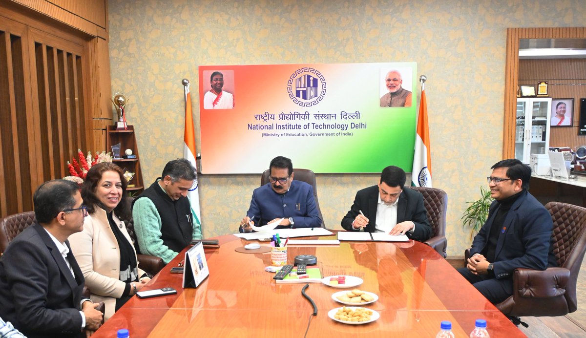 Nitdofficial's tweet image. 🤝🎓 NIT Delhi signed an MoU with Vivekananda Institute of Professional Studies (VIPS) to strengthen academic collaboration, research, internships &amp;amp; skill development.
#NITDelhi #VIPS #MoUSigning #AcademicCollaboration #HigherEducation

@EduMinOfIndia 
@GoI_MeitY