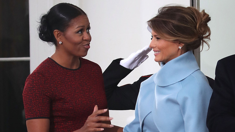 These two women together hold one degree from princton and one from harvard.

Well, actually Michelle Obama is holding both of them, the other was a stripper.