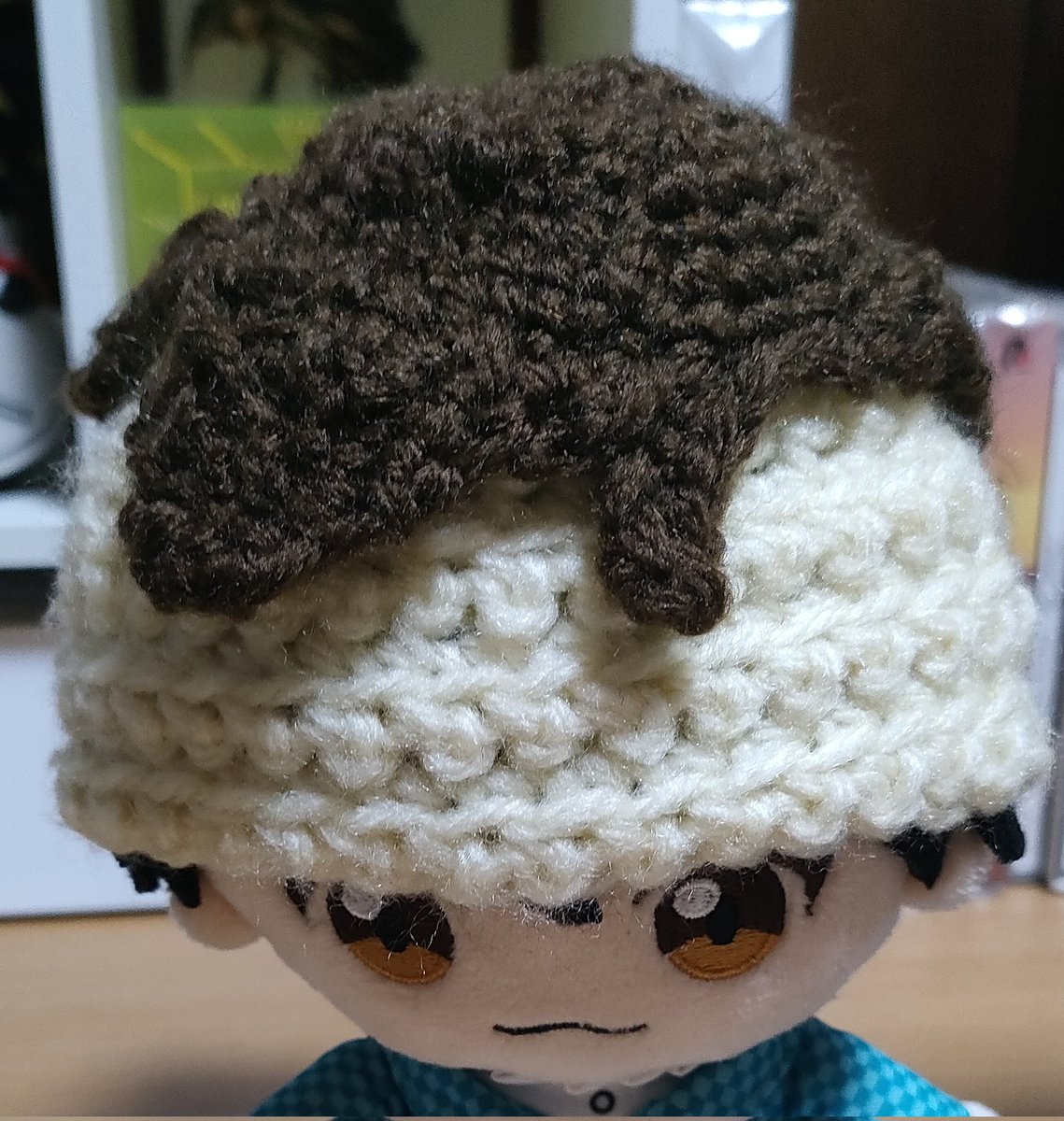 大阪LIVEに向けてたこ焼きニット帽作ってるけど、今のところたこ焼きに