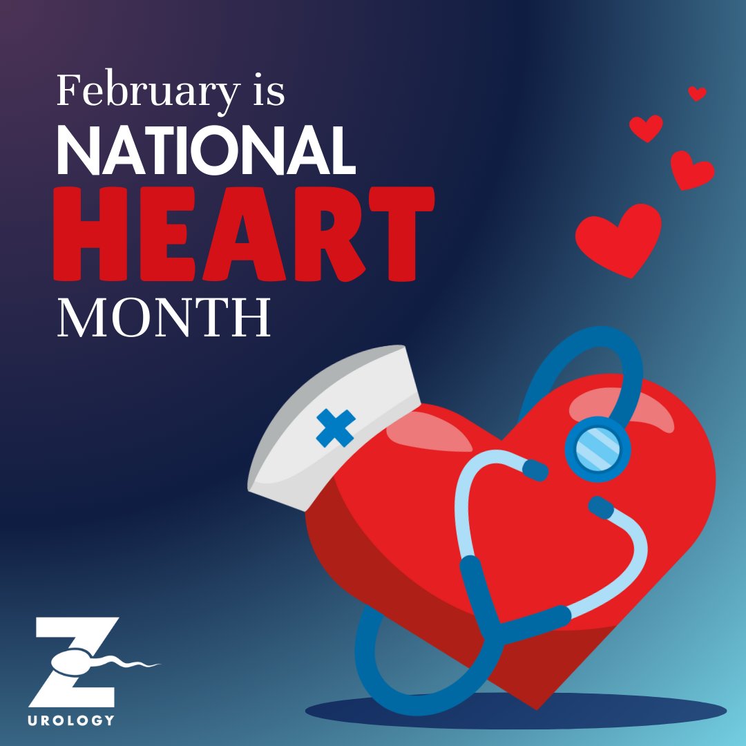 February is National Heart Month and heart health plays a bigger role in urologic health than people realize.

Blood flow, circulation, and overall cardiovascular health can impact everything from urinary function to sexual health. Taking care of your heart supports your body!