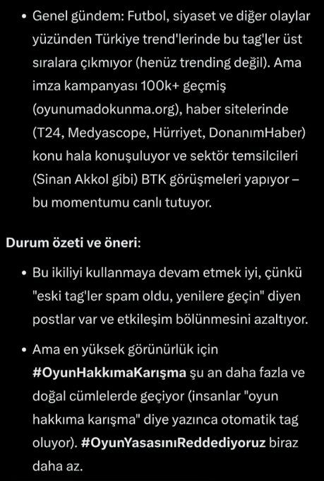 YET_2934's tweet photo. Pekala güzel, şuan için iyi gidiyoruz millet. Ama unutmayın: sadece hestag yazıp atmayın, yoksa yine kaybedicez. Ve hala eski hestagleri kullanan kişiler ya da hestag yazıp spamlayan varsa lütfen uyarın, bu bizim için gerçekten çok önemli

#OyunYasasınıReddediyoruzPekala https://t.co/WoDm9AcsEu