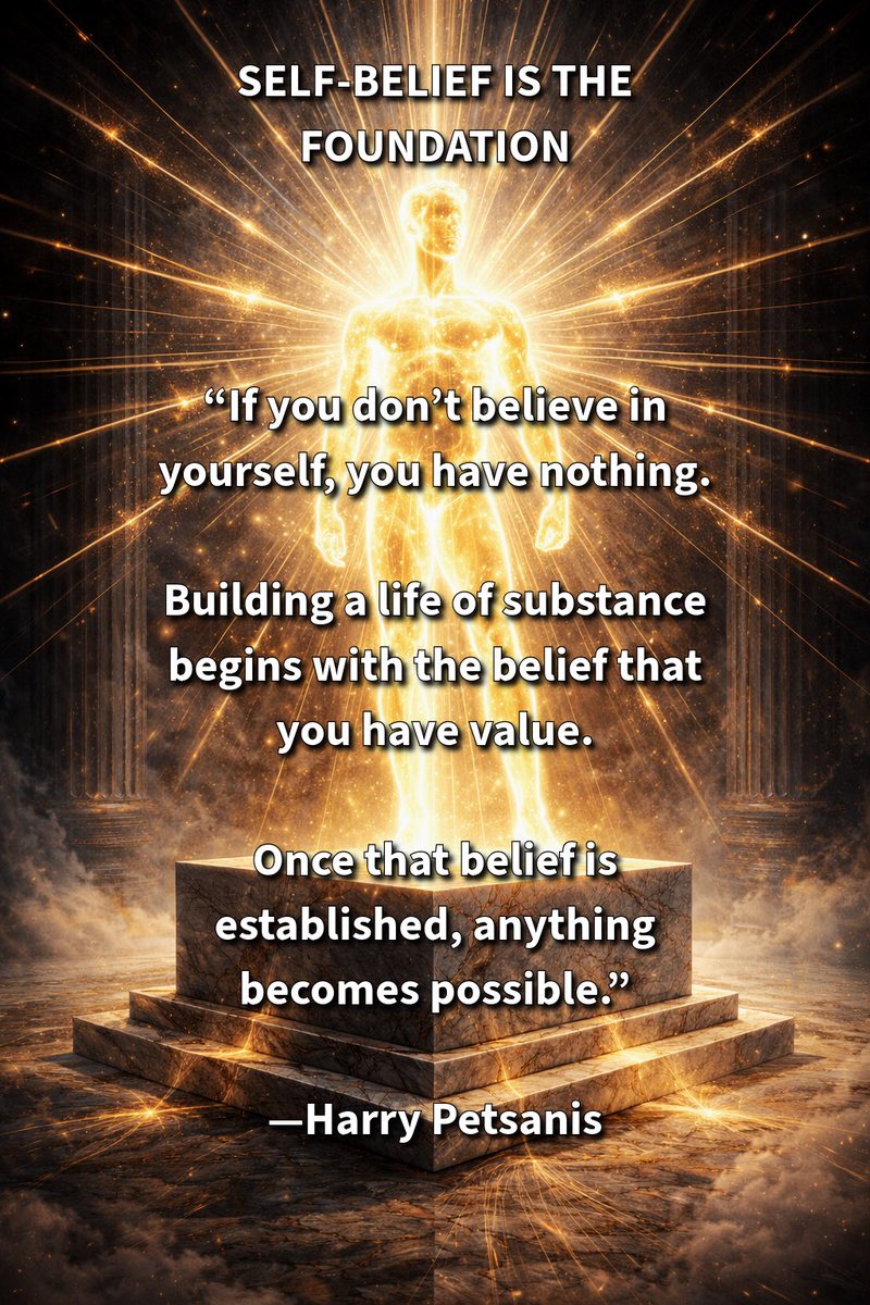 harrypetsanis's tweet image. Mindset &amp;amp; Confidence—Self-Belief Is The Foundation with Harry Petsanis

How Self-Belief Changes Everything

If you don’t believe you have value, you’ll sabotage your future—build self-belief first and everything else can follow.
#SelfBelief #ConfidenceMindset
#PersonalGrowth