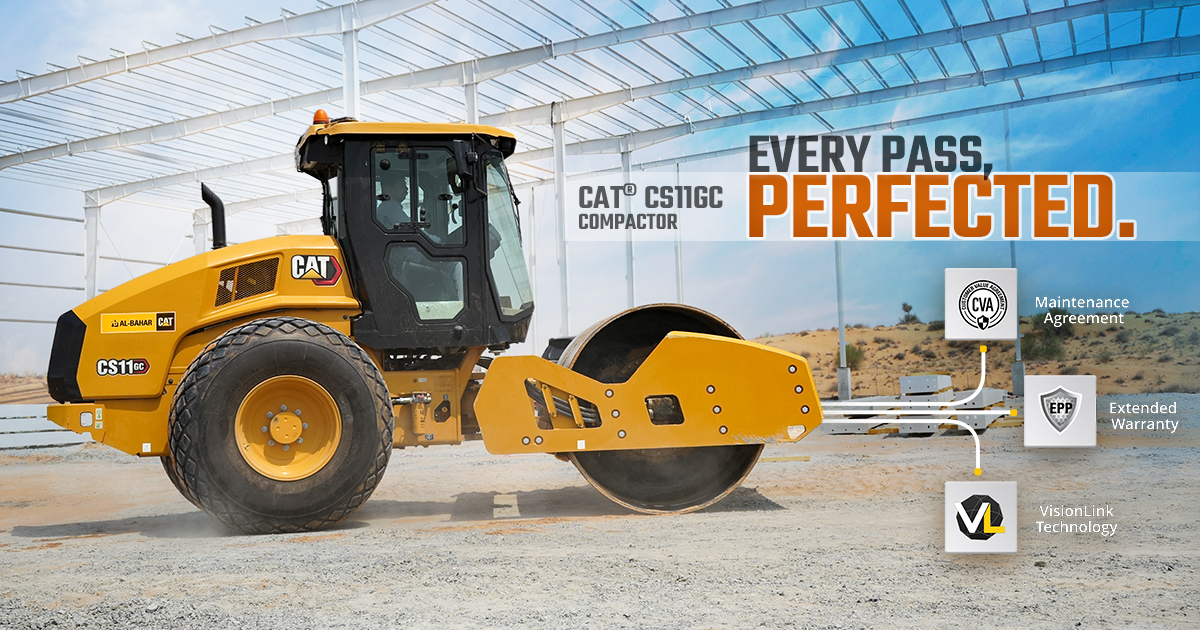 AlBahar_Cat's tweet photo. Get the Cat® CS11GC Compactor with a complimentary support bundle including Extended Warranty, Maintenance Agreement, and access to VisionLink Technology.  
https://t.co/e4WdLK0XxO

#AlBaharCat #SoilCompactors #CS11GC #SmoothCompaction #Compactors #CatCompactor #RoadConstruction https://t.co/cginvs4sXd