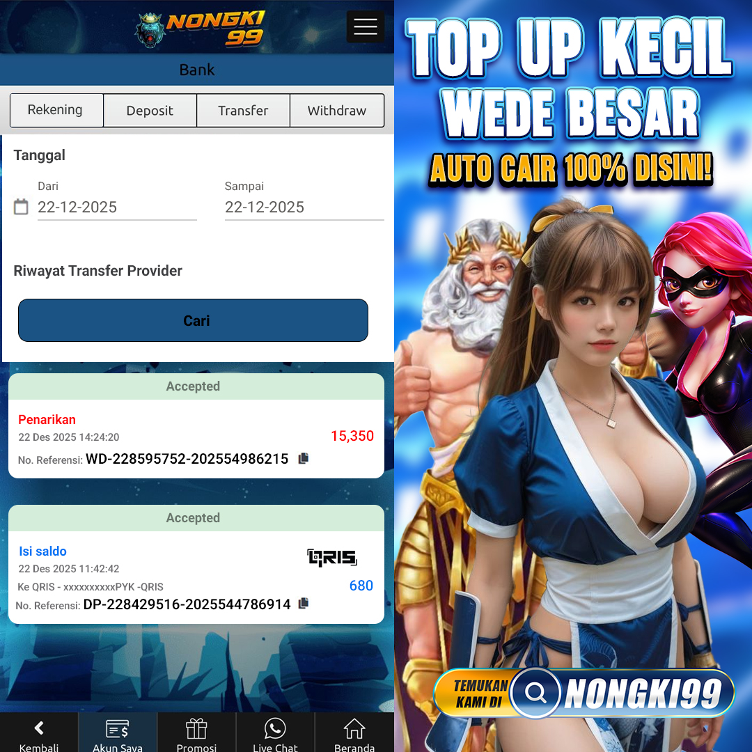 serdaryrkolu's tweet image. YAKIN RELA MELEWATKAN MAXWIN HARI INI?
💥 Link Situs Slot Gacor Hari Ini!!
🔗 cutt.ly/DtvL3nX3
💎 MAIN DI NONGKI99 - Gudangnya Jackpot
✨ Pilihan Game Server Thailand Terbaik
💰 Proses WD Tercepat Se-Indonesia
📈 Analisis RTP Real Time Paling Akurat