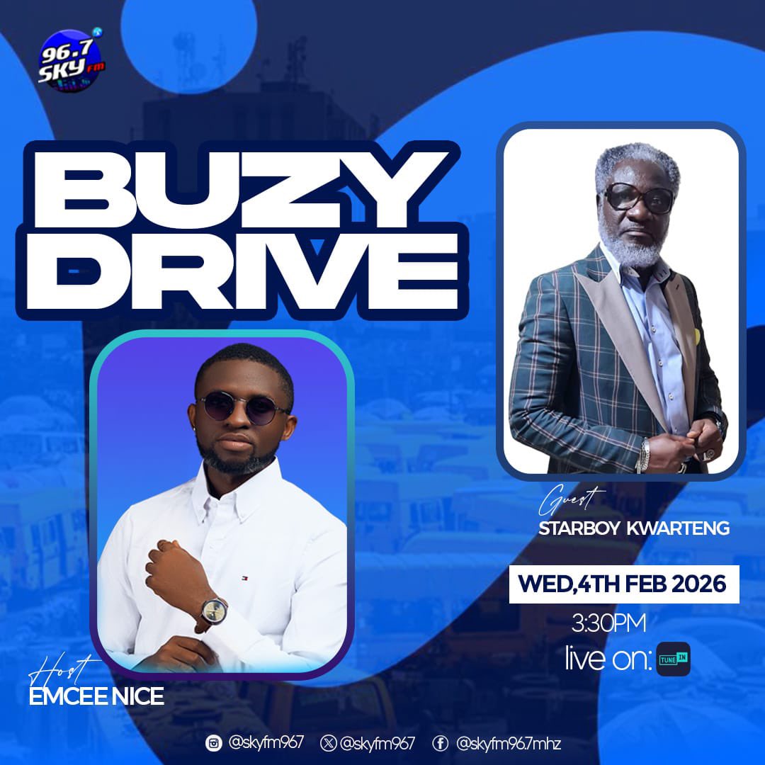 skyfm967's tweet image. He was her biggest fan before the world knew her name. 🕊️ 
Catch Starboy Kwarteng as he opens up about the queen, Nana Hemaa, and his journey to protect her legacy. 👑 
Only on the #BuzyDrive with the one and only Emcee Nyce 📻🎧
#skyfm967 #BonyToTheWorld #EbonyReigns #BGM