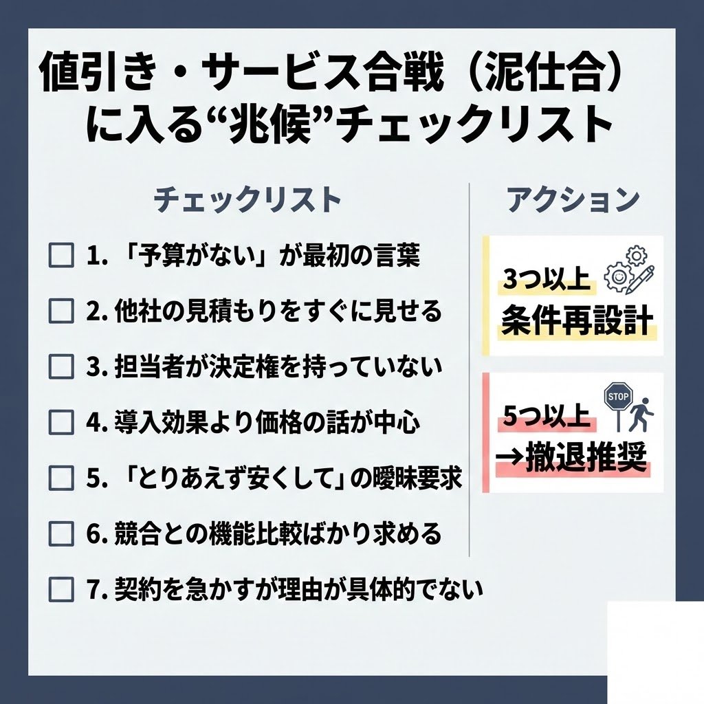値引きに踏み込んだ瞬間、商談は“消耗戦”になる。 勝っても利益が残ら