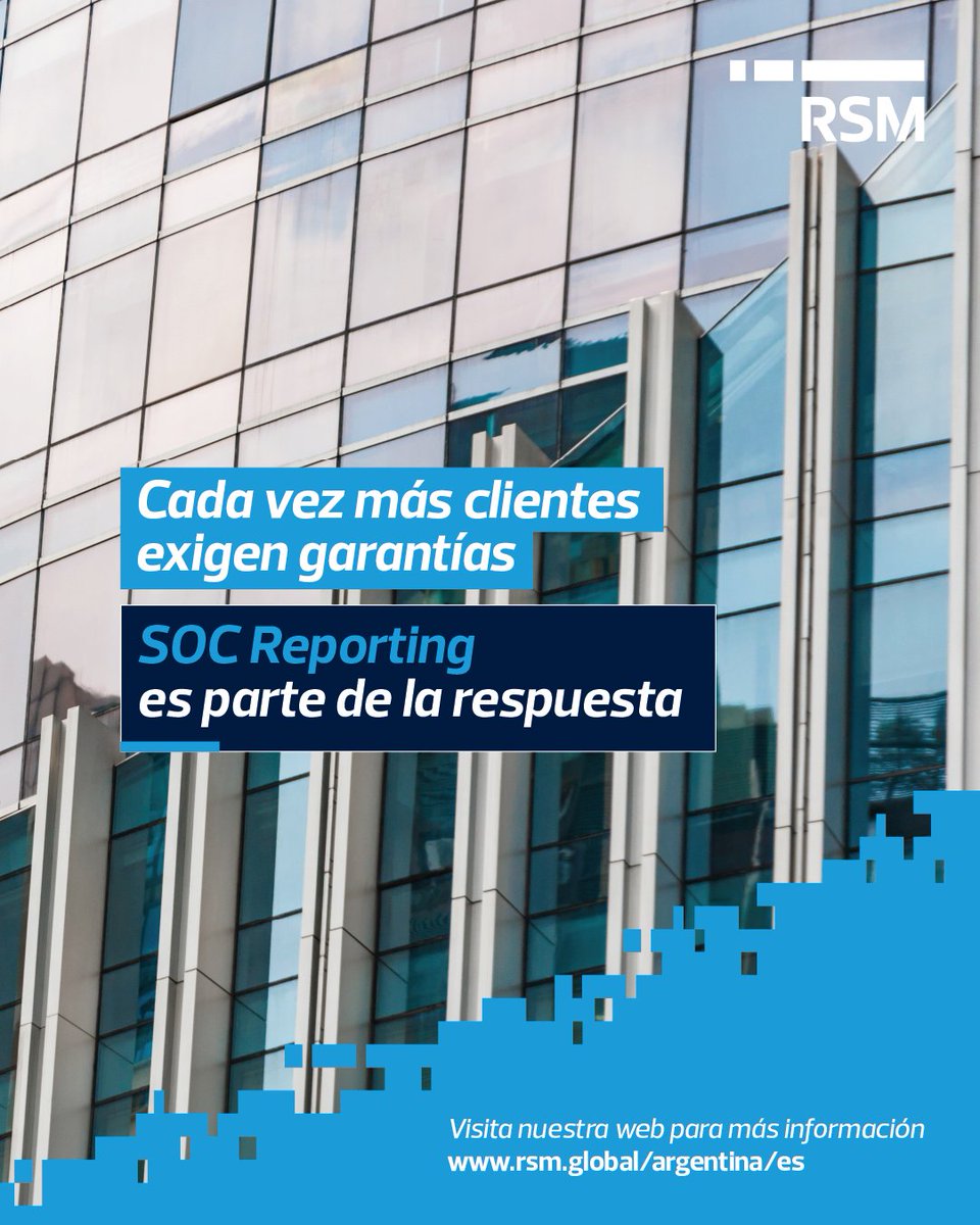 Cuando los clientes piden garantías,
la confiabilidad se demuestra con evidencia.
SOC Reporting es parte de la respuesta.

📷 Conocé qué tipo de informe SOC se ajusta a tu negocio: bit.ly/4qk736t

#Consultoría #SOCReporting #Software #ServiciosFinancieros #DataCenters
