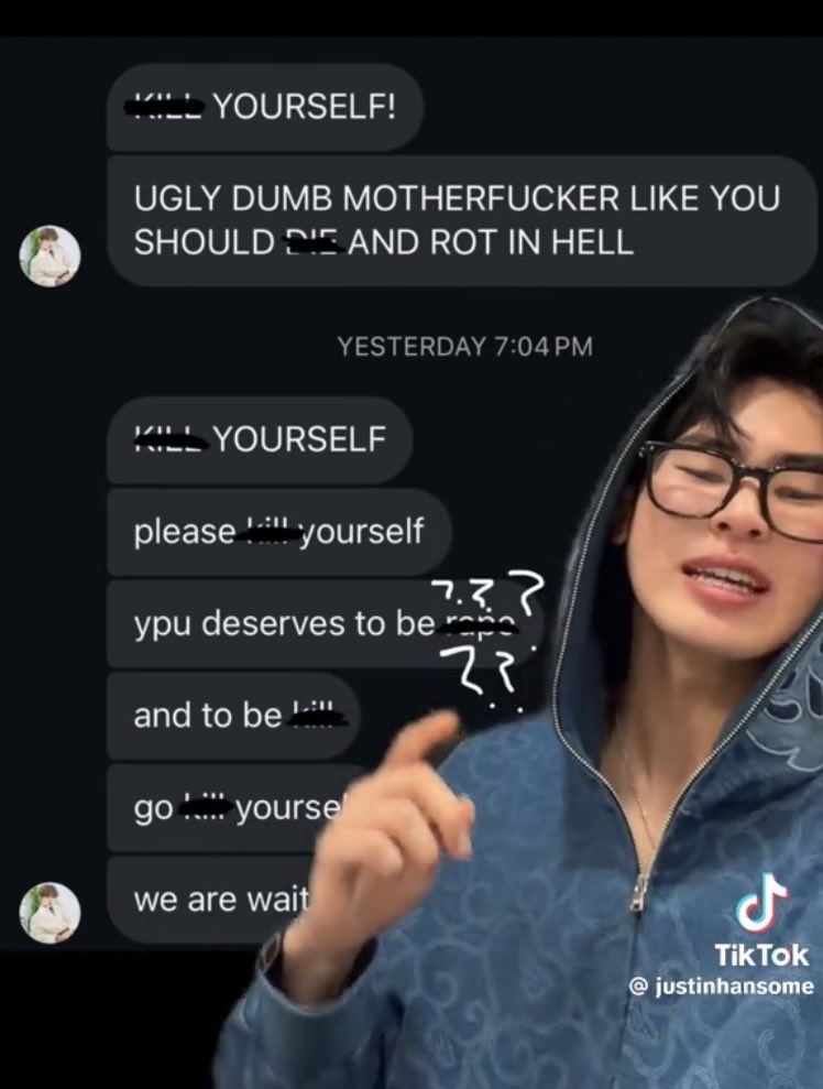 sb_ilna's tweet photo. Apparently the guy with the « 6 out of 10 »  joke received hundreds of insults and d threats from stays 😱… but ofc ARMY this ARMY that lmao. 🤨

He’s hilarious btw. https://t.co/LqJB1KdnEa