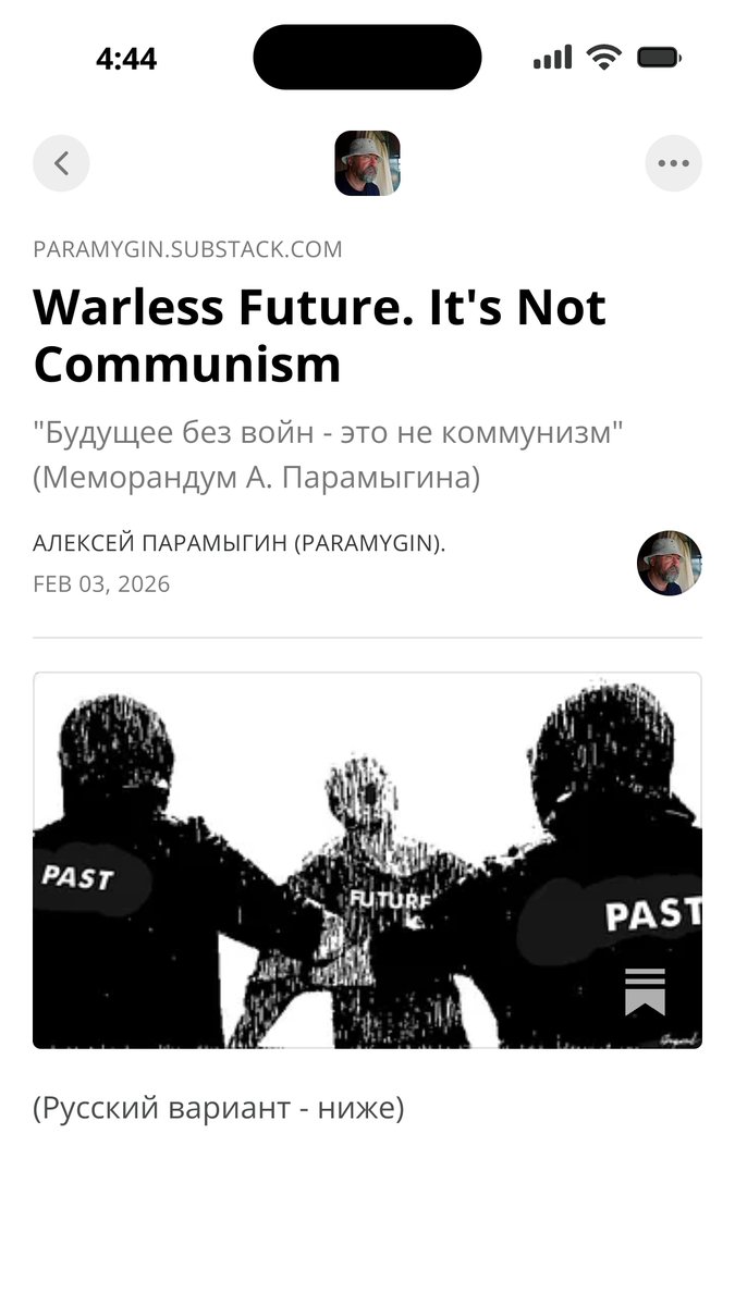 War is the ultimate overhead of State 1.0. My #WarlessFuture memorandum explains the transition to decentralized management of public goods.
Not communism—direct agency.
<a href="/balajis/">Balaji</a> <a href="/VitalikButerin/">vitalik.eth</a> — check the blueprint:substack.com/home/post/p-18…