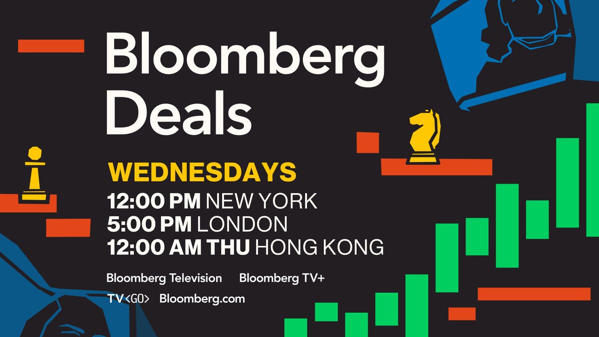 A show I'm producing premieres today and I'm so proud of it: Bloomberg Deals.

In short, the show covers M&amp;A: who's buying, who's selling, where capital is flowing, and why it all matters. Wednesdays at 12:00pm ET on <a href="/BloombergTV/">Bloomberg TV</a>. 

Tune in and let me know what you think!