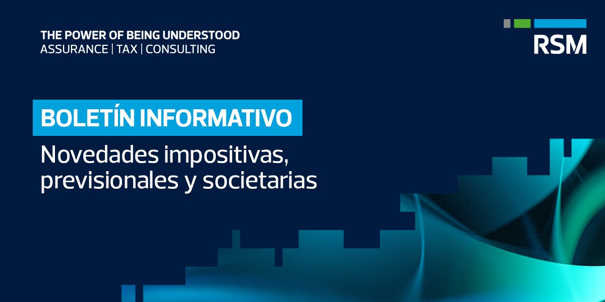 📌 Boletín quincenal de #RSMArgentina

¡Ya está disponible nuestro boletín con las principales novedades impositivas, previsionales y societarias!

📲 Leelo y descargalo en: bit.ly/4qh5aXG

#Argentina #Impuestos #AGIP #ARBA #ARCA