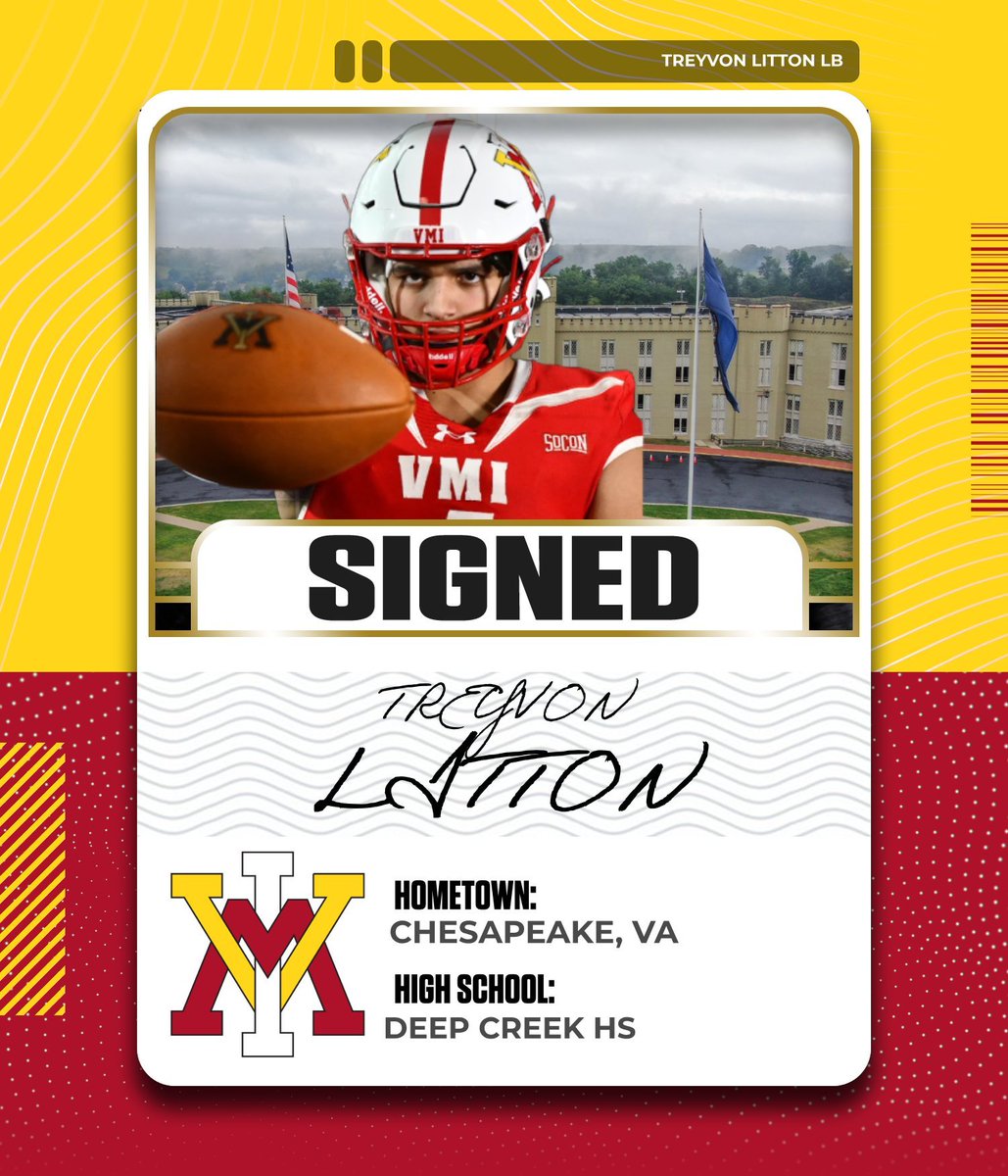 VMI_Football's tweet photo. Signed✍️ @trey_litton07 #RAHVAMIL ‼️2026 https://t.co/DmtF3U0xP6