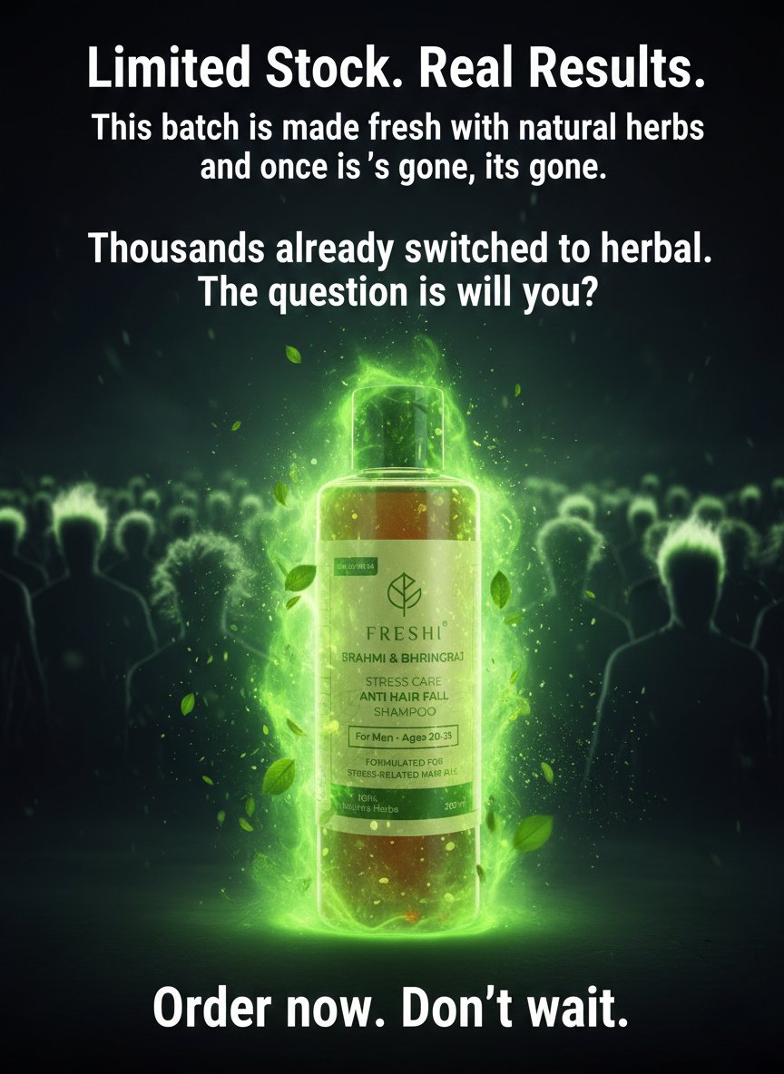 freshionline's tweet image. Your hair goes through stress too.

Deadlines for you = damage for your roots. 😣

🌿 Give your scalp the calm it deserves.

Try it now
👉 Meesho: bit.ly/3LOPeO1

👉 Online: freshi.online

#HairCareIndia #HerbalSolution #FreshiCare #UstaadBhagatSingh