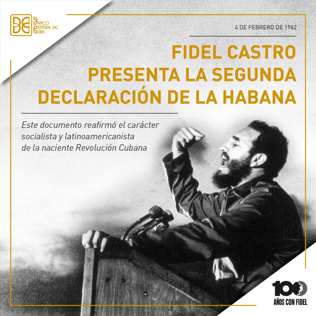 📍 Hace 64 años, el pueblo cubano aprobó en la Plaza de la Revolución la Segunda Declaración de La Habana, un documento histórico que reafirmó el carácter socialista de la Revolución y su proyección latinoamericana frente al imperialismo.

#CubaEstáFirme 
#BancariosCubanos