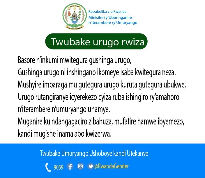 Ministry of Gender & Family Promotion | Rwanda tweet media