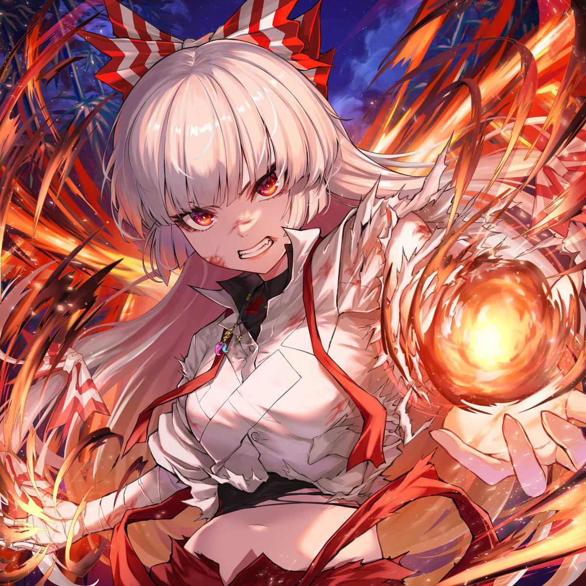 カッコいいのと 可愛いの どっちがタイプよ？ #東方Project #藤原妹紅