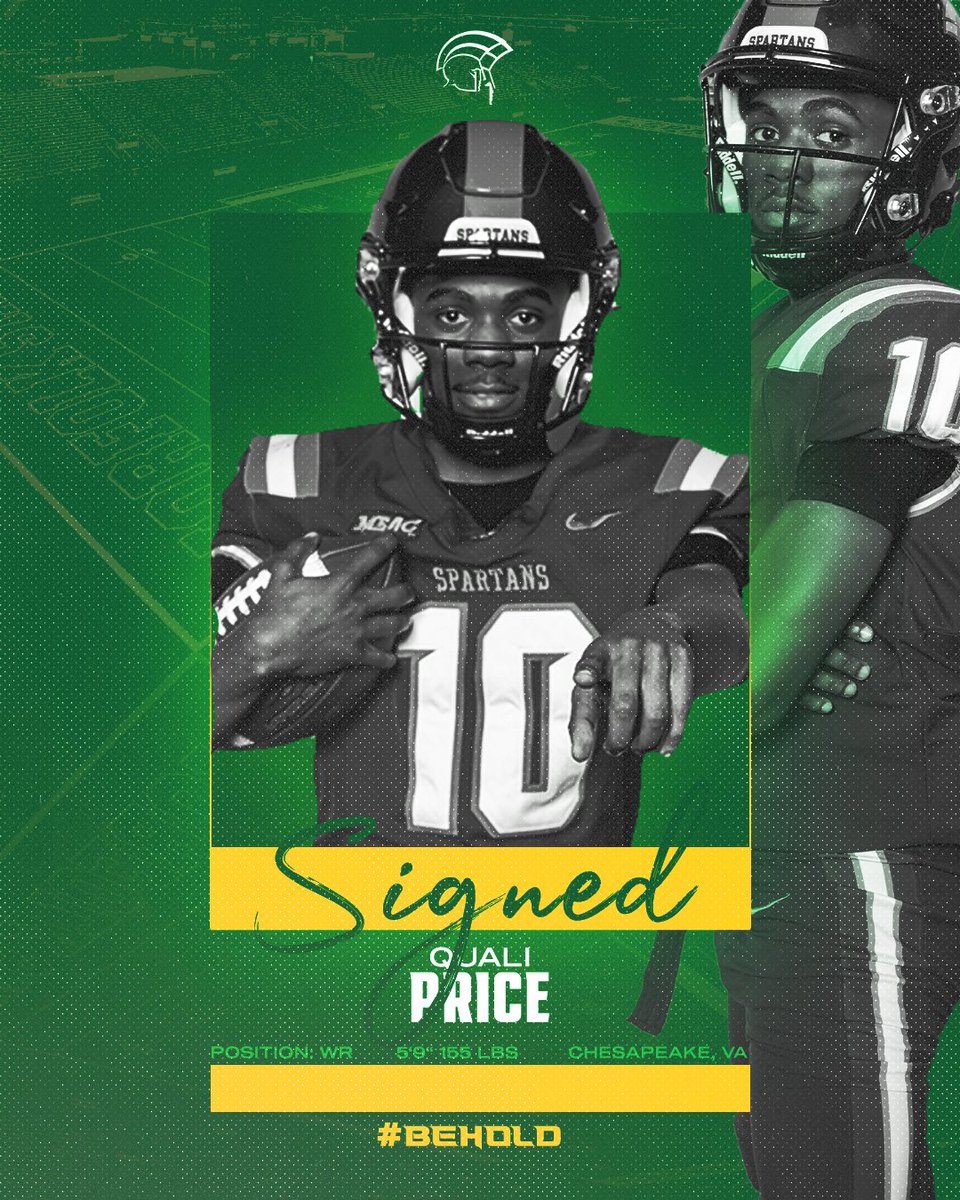 NorfolkStateFB's tweet photo. The future starts now.🖊️

Welcome home, Quali Price 🔰 @quali10_

#GoldStandard🔰 #SigningDay2026 https://t.co/uk43q9dJDo